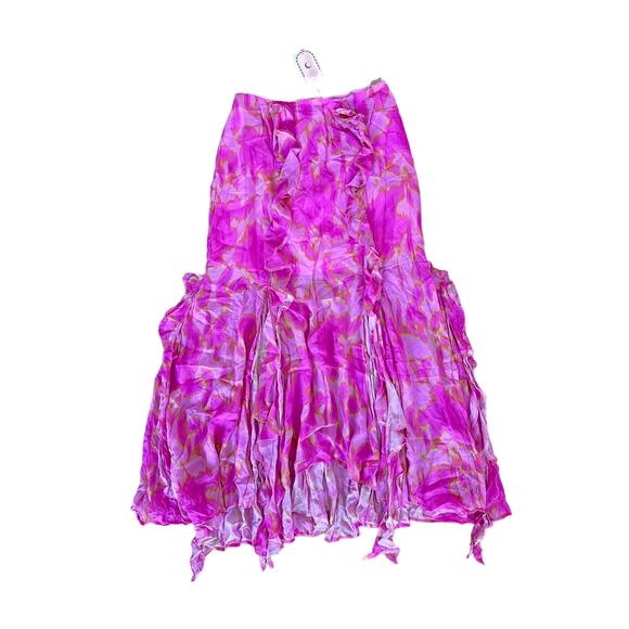 The Wolf Gang - Rhapsody Flowy Maxi Skirt in Candy Haze Pink - Picture 1 of 7